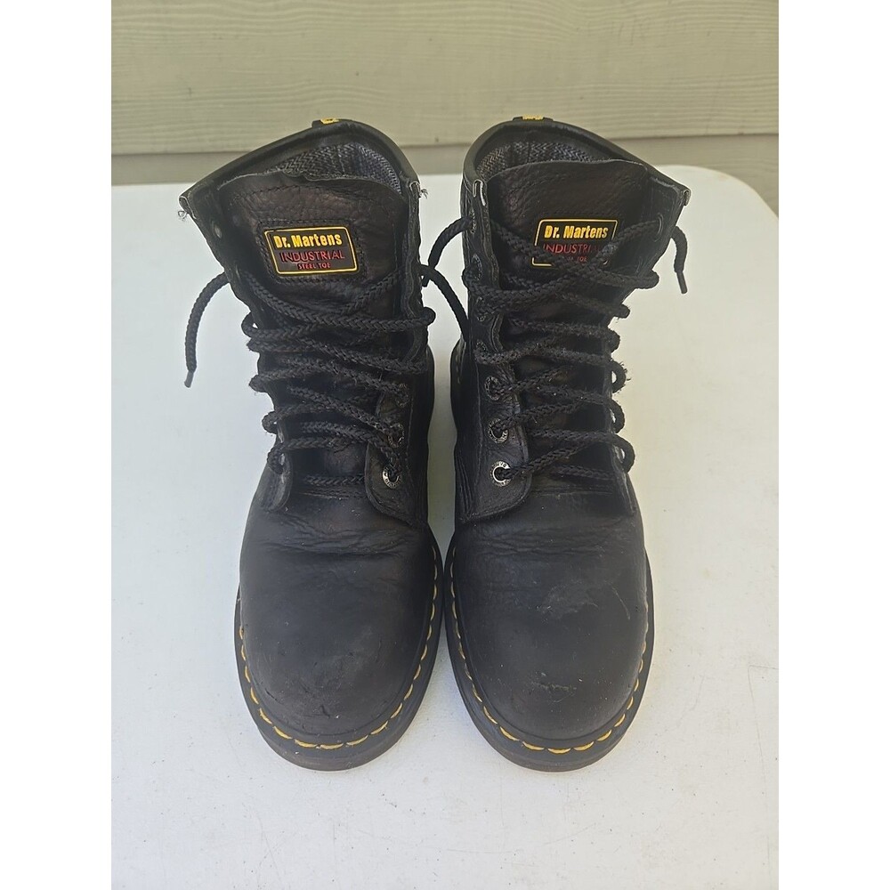 Dr. Martens Boots Men 9 Industrial Steel Toe Safety Work Black Ironbridge Combat
